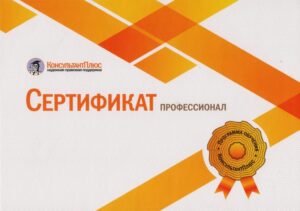 Сертификат профессионал
